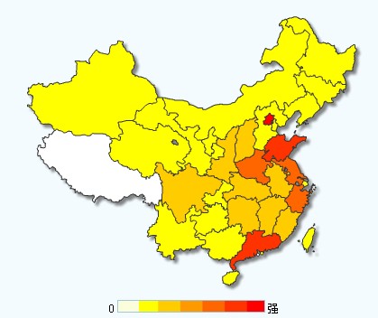 外教行业热度分布