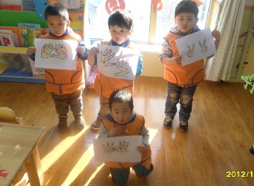 辽宁省吉的宝英语学校幼儿上课的情景